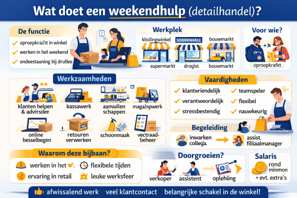 Wat doet een weekendhulp (detailhandel)
